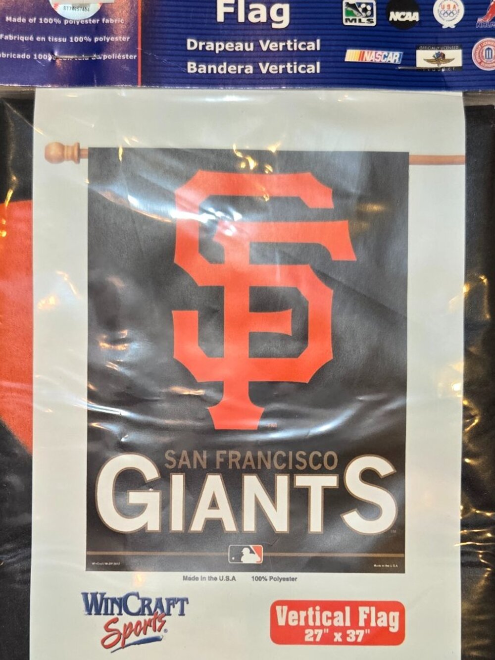 Wincraft San Francisco Giants Vertical Flag Banner MLB Indoor Outdoor 27" x 37"